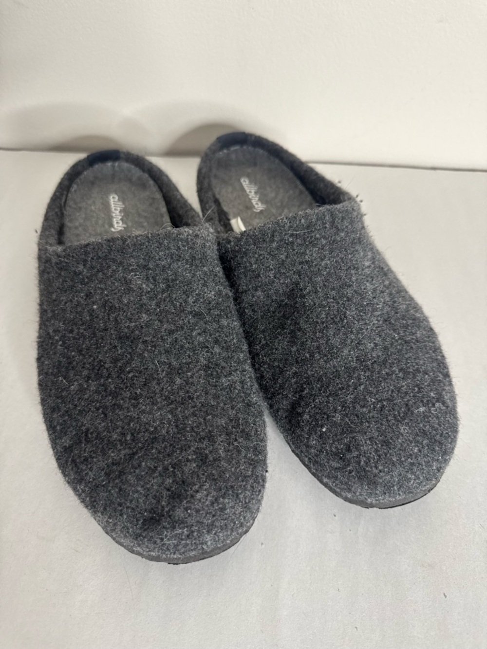 Allbirds Wool Slippers Gray Black Women’s 8.5 Men’s 7